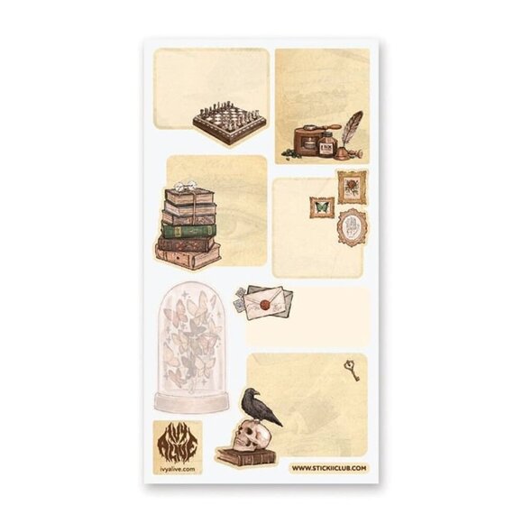 3 for $15 - Quoth the Raven Labels - 1 Retro Sticker Sheet - NEW in Packaging - Picture 2 of 3